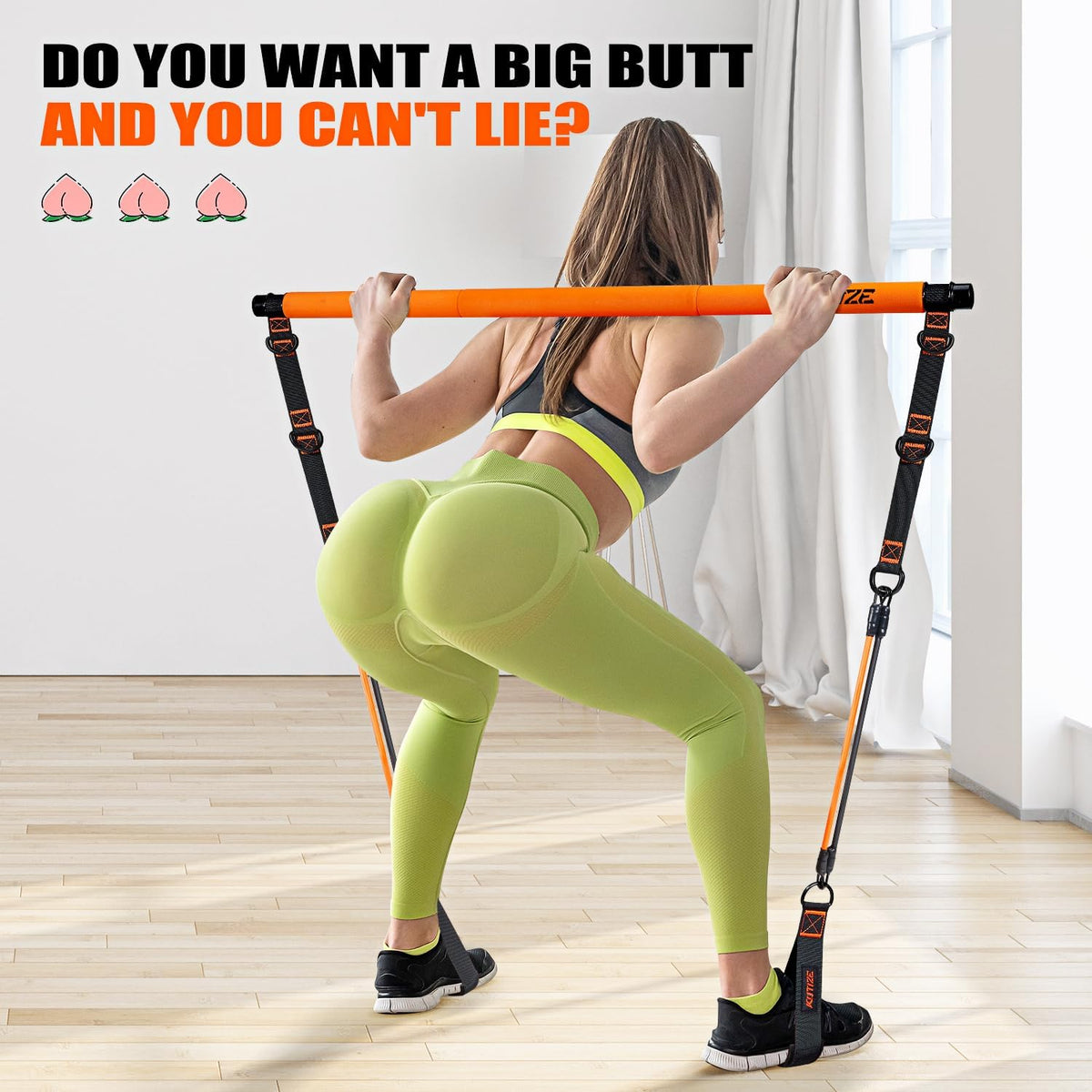 Pilates Bar Kit with Resistance Bands, Portable Pilates Equipment
